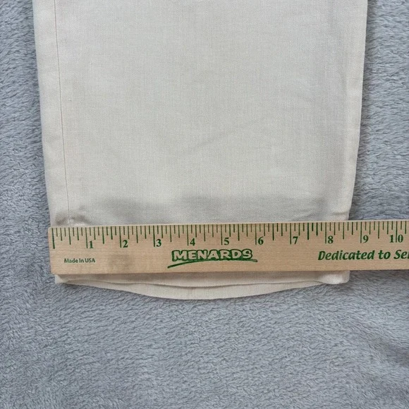 VTG Polo Ralph Lauren Chino Pants Mens 38/32 Beige Linen/ Silk Mid Straight Leg - Picture 8 of 11